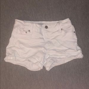 Tractr white jean shorts